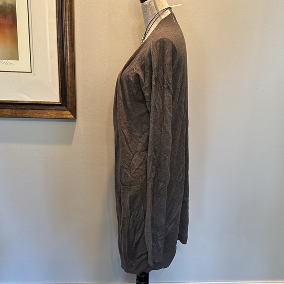 Ter a rose gray long knitted cardigan NWT XL - Picture 4 of 11